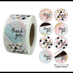 COPY - COPY - 1.5 inch thank you sticker a roll of 500